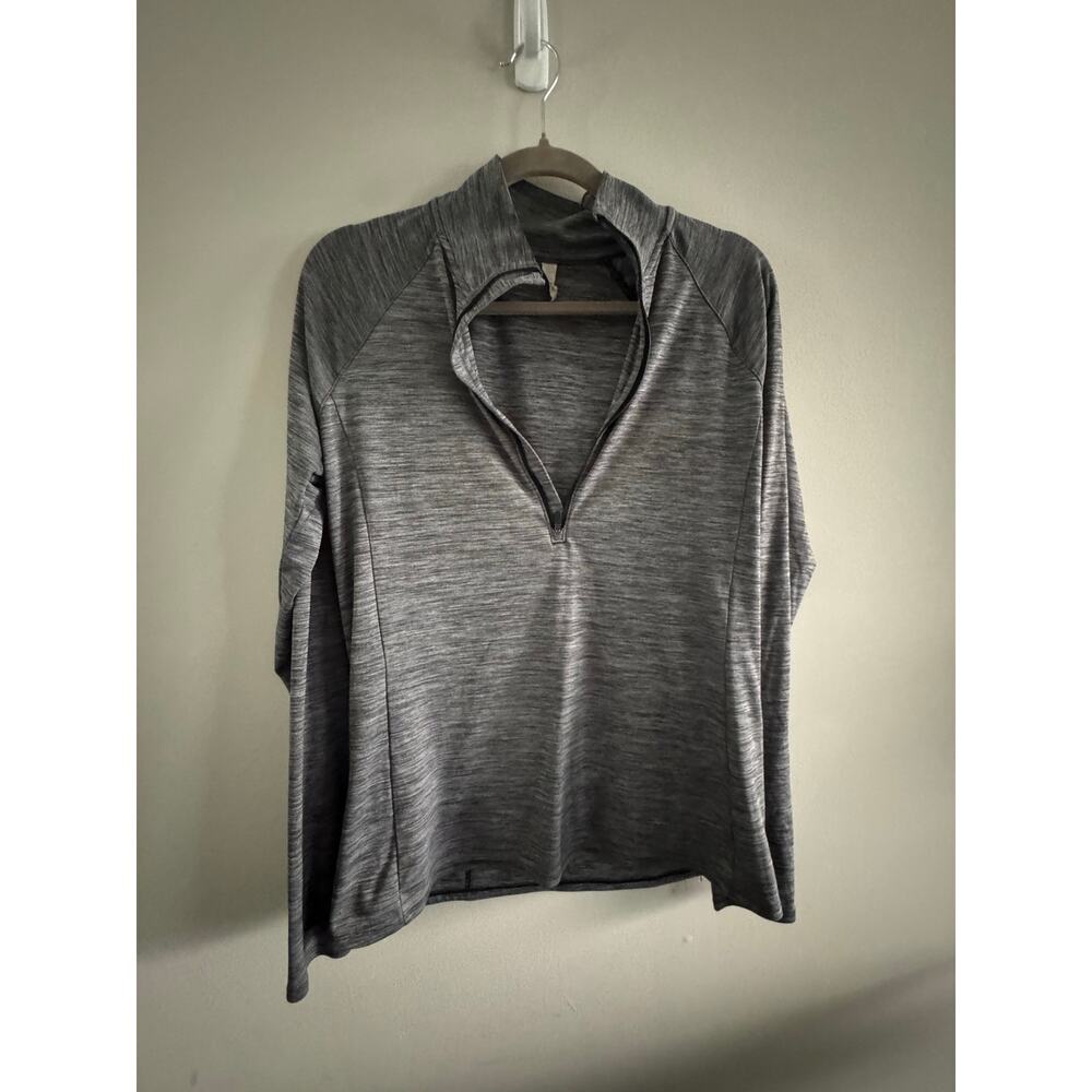Under Armour ColdGear Gray Heather 1/4 Zip Pullover Womens Medium 8/10